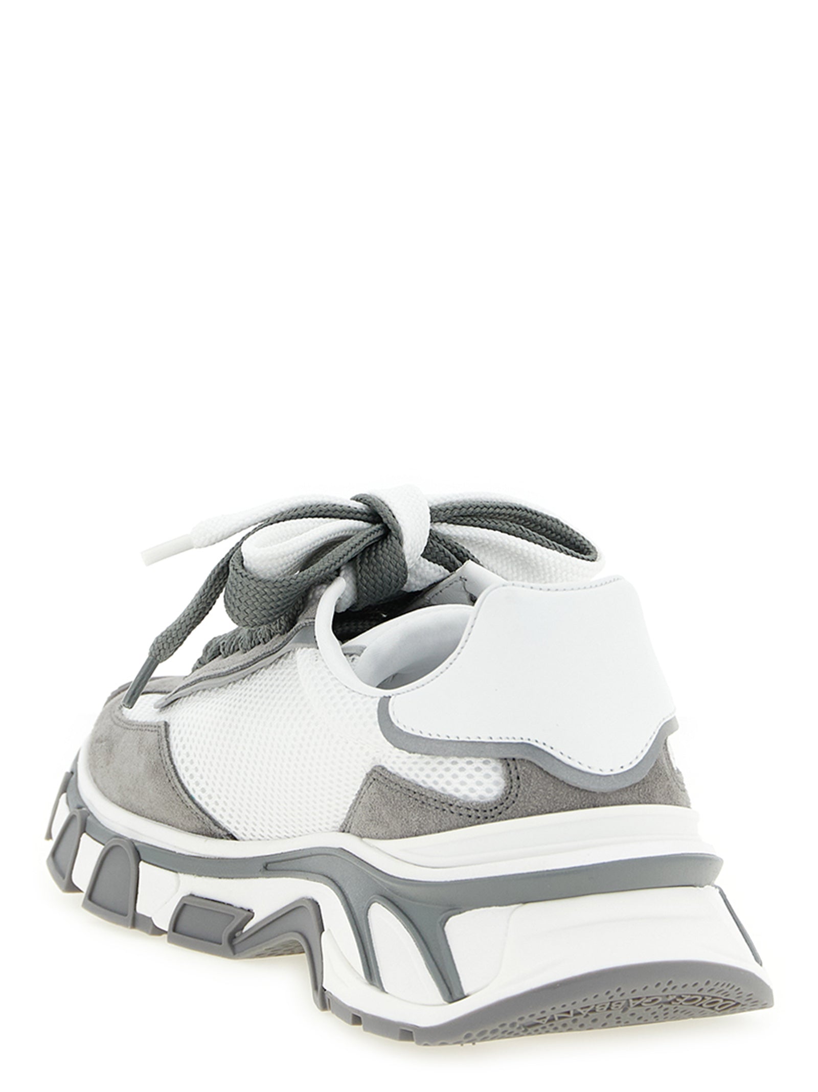 Dolce & Gabbana Gray Leather Athletic Sneakers