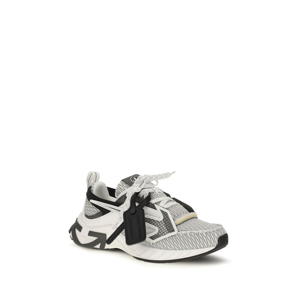Off-White Multicolor Fabric Athletic Sneakers
