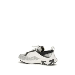 Off-White Multicolor Fabric Athletic Sneakers