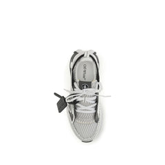 Off-White Multicolor Fabric Athletic Sneakers