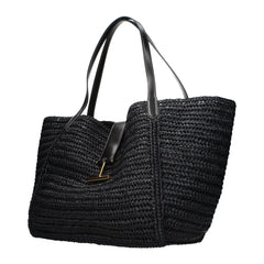 Tom Ford Black Raffia Shoulder Bag