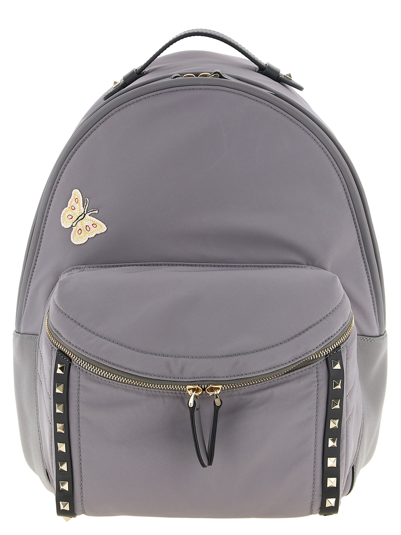 Valentino Garavani Gray Polyester Backpack