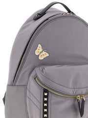Valentino Garavani Gray Polyester Backpack