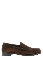 Prada Brown Calfskin Slip-On Loafers