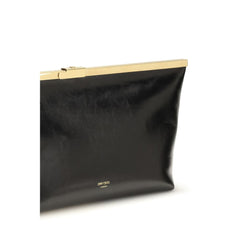 Jimmy Choo Black Calf Leather Bos Taurus Clutch Bag