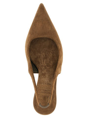 Brunello Cucinelli Brown Calfskin High Heel Pumps
