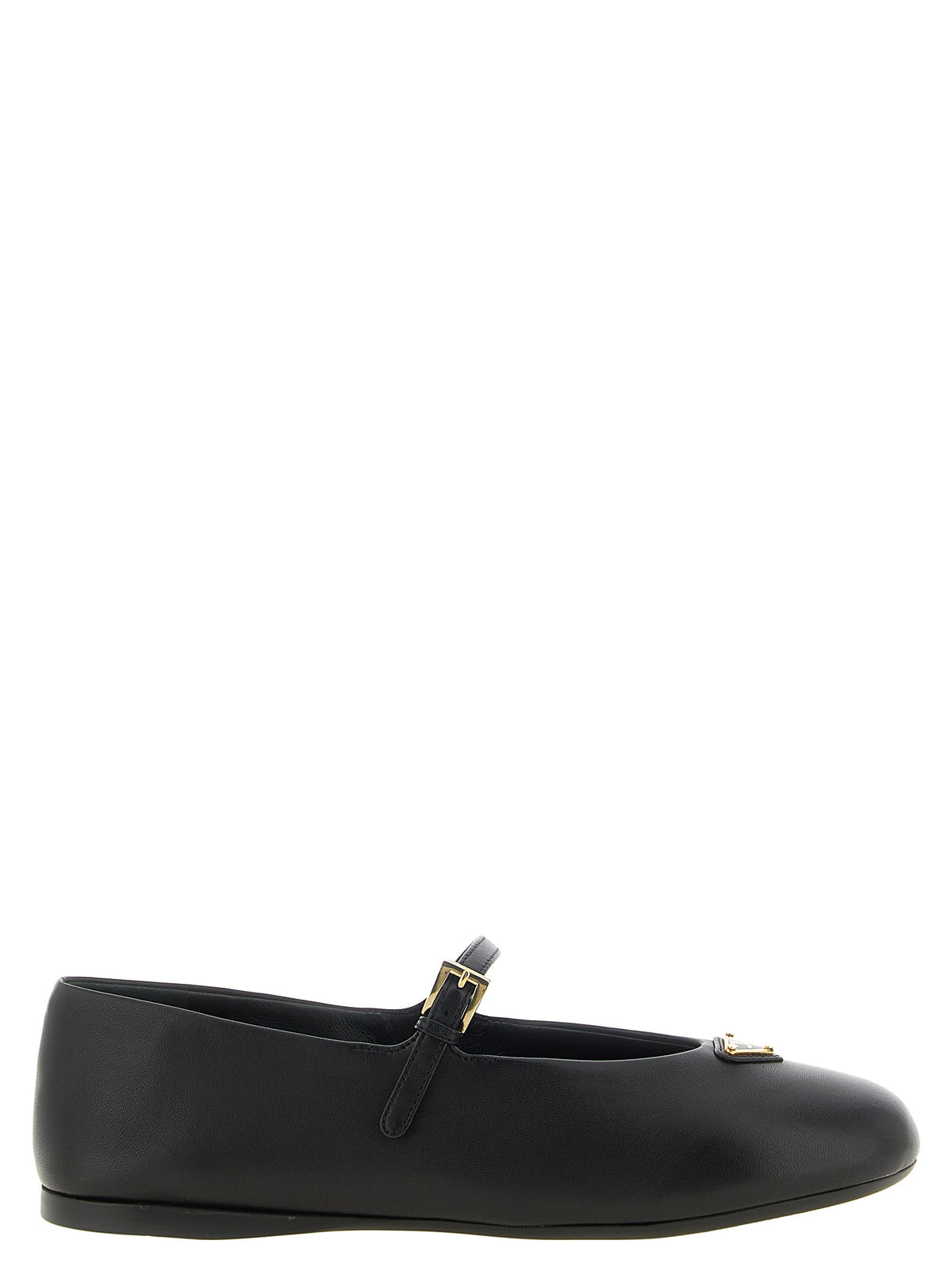 Prada Black Lamb Leather Ballet Flats