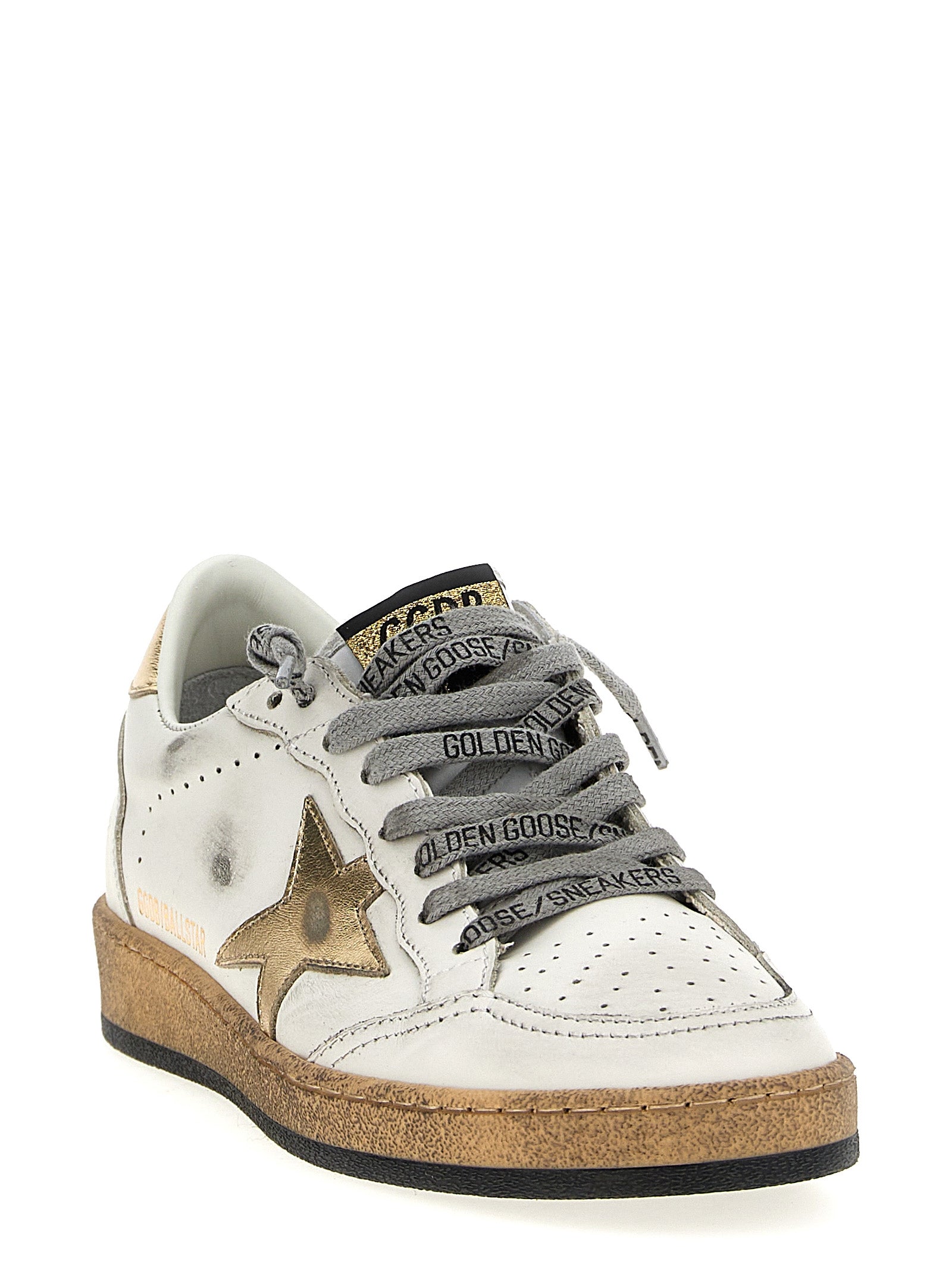 Golden Goose Gold Cowhide Low Top Sneakers