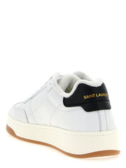 Saint Laurent Bicolor Calfskin Low Top Sneakers