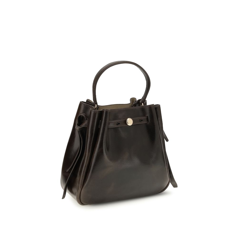 Tory Burch Brown Calf Leather Bos Taurus Backet Bag