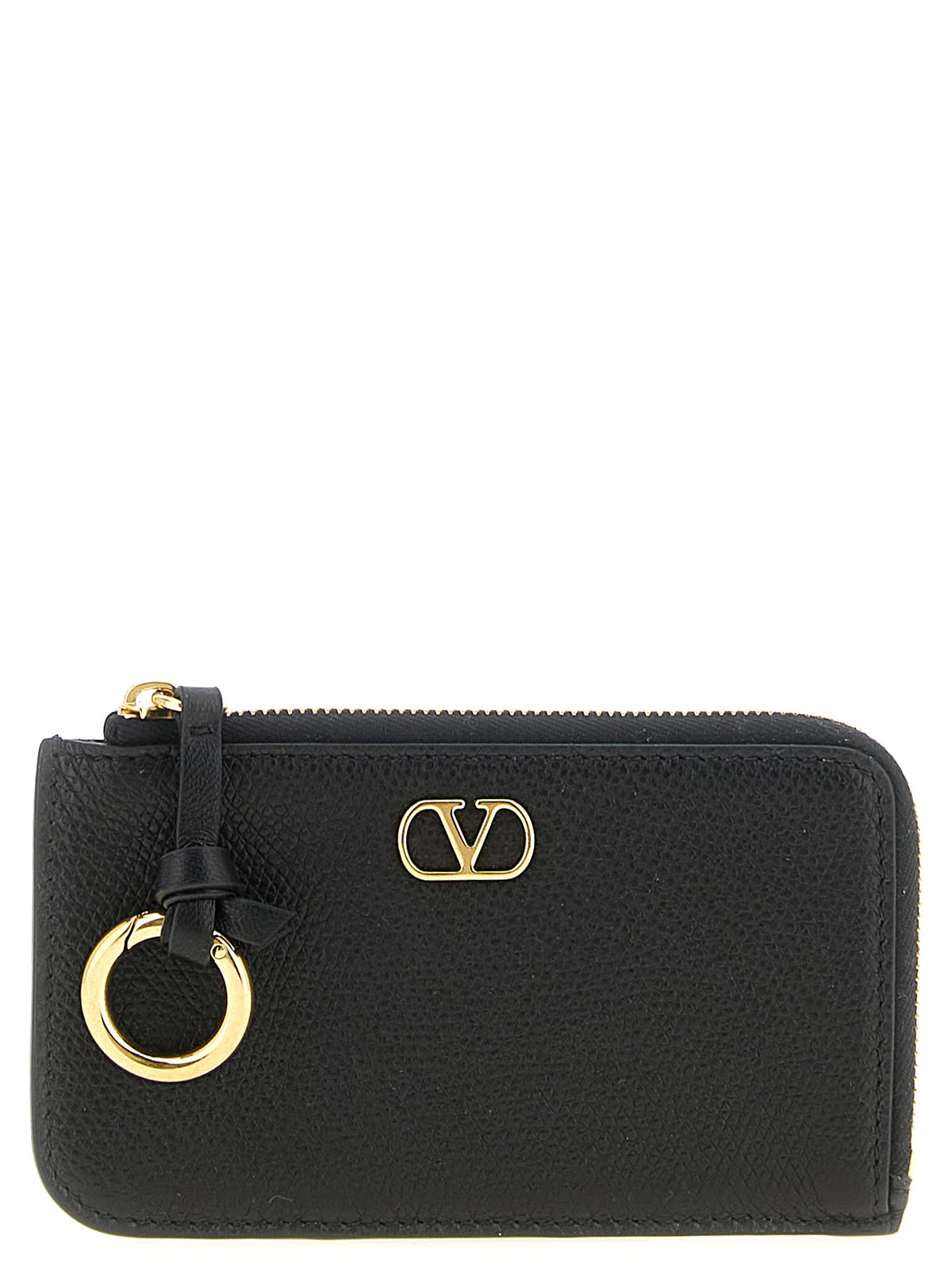 Valentino Garavani Black Lamb Leather Cardholder