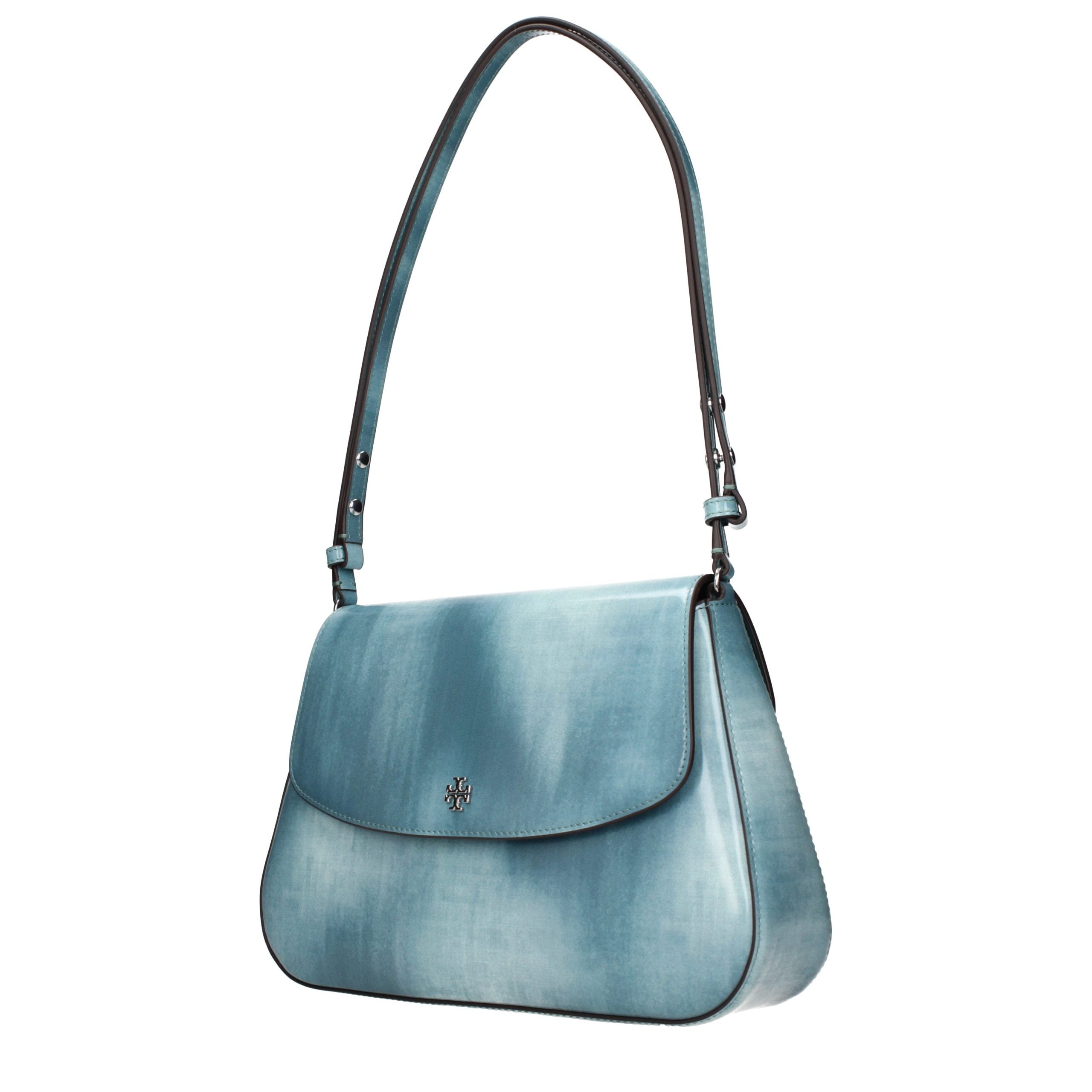 Tory Burch Blue Leather Shoulder Bag