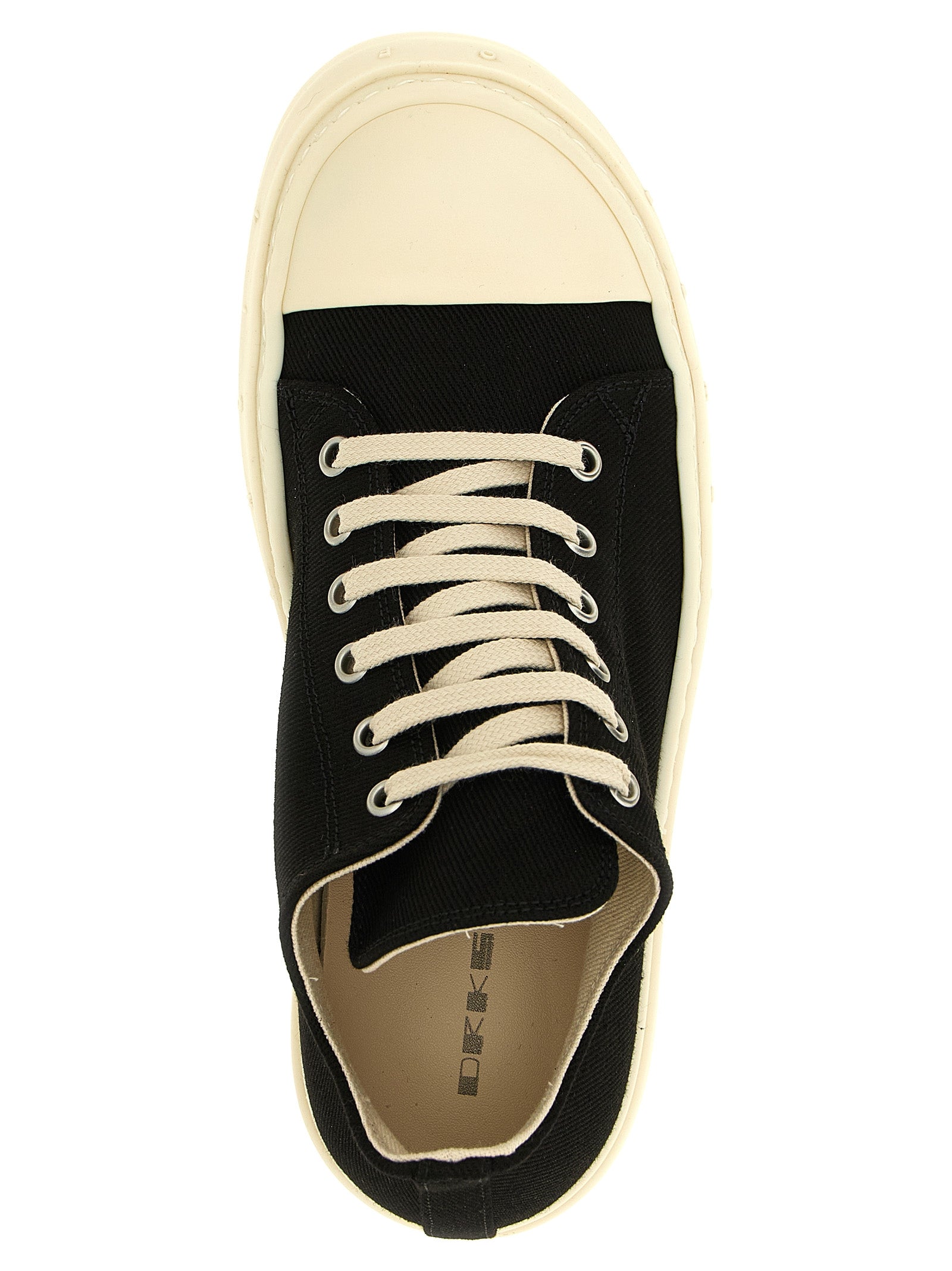 DRKSHDW Black Cotton Low Top Sneakers