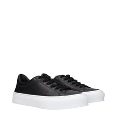 Givenchy Black Leather Low Top Sneakers