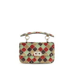 Valentino Garavani Multicolor Suede Leather Shoulder Bag