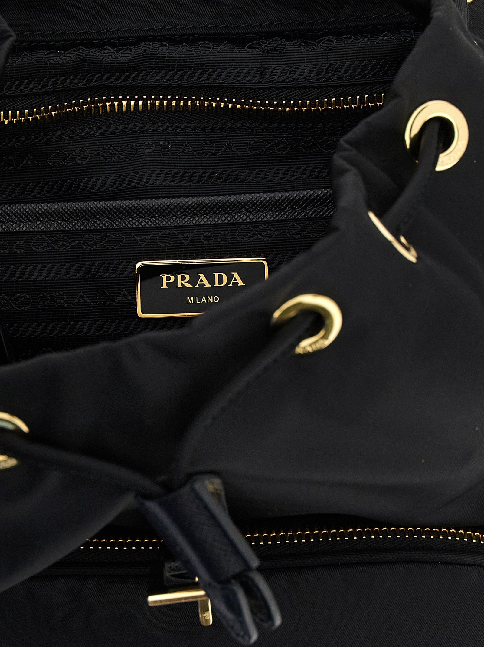 Prada Black Recycled Polyamide Backpack