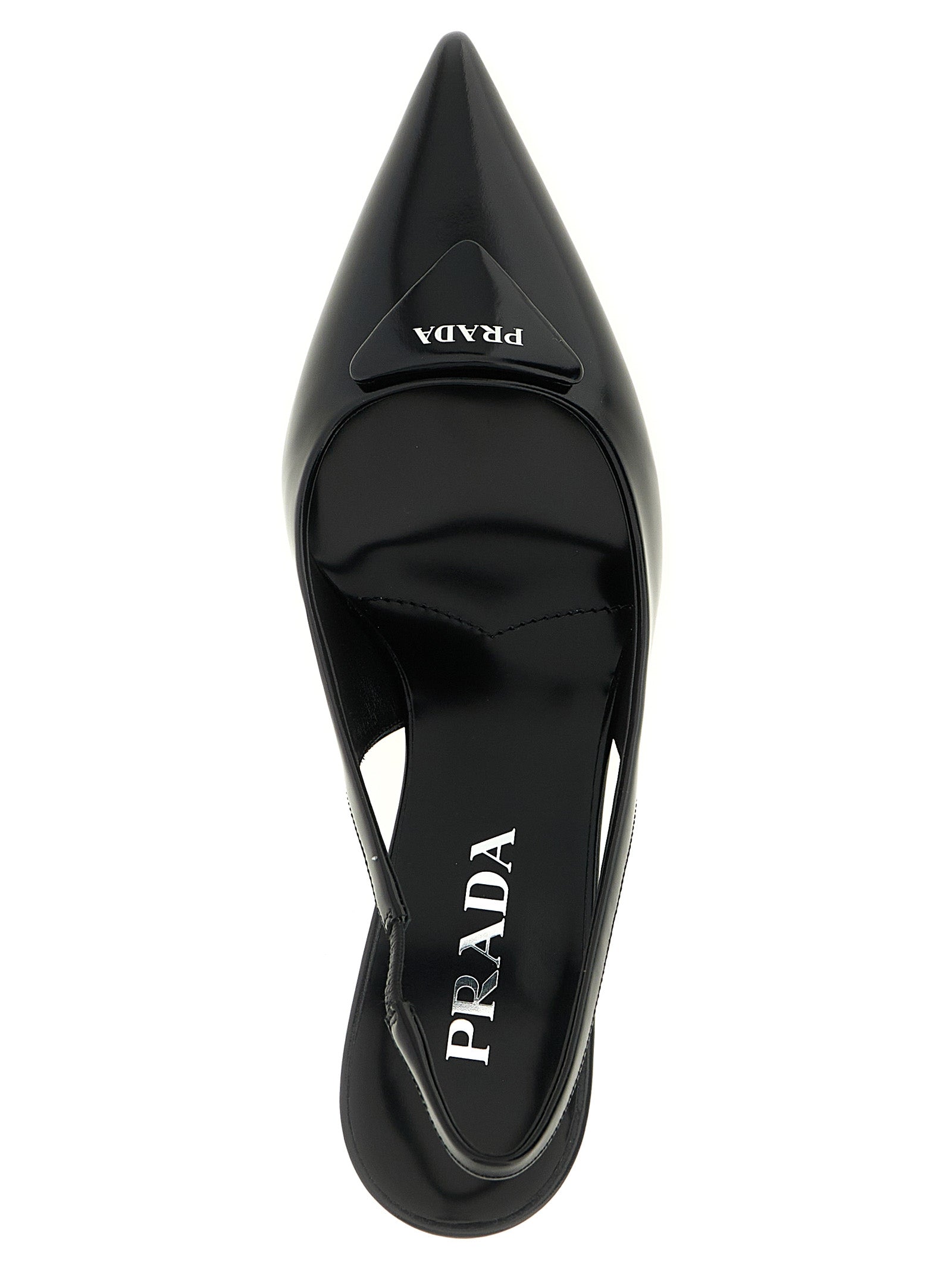 Prada Black Calfskin High Heel Pumps