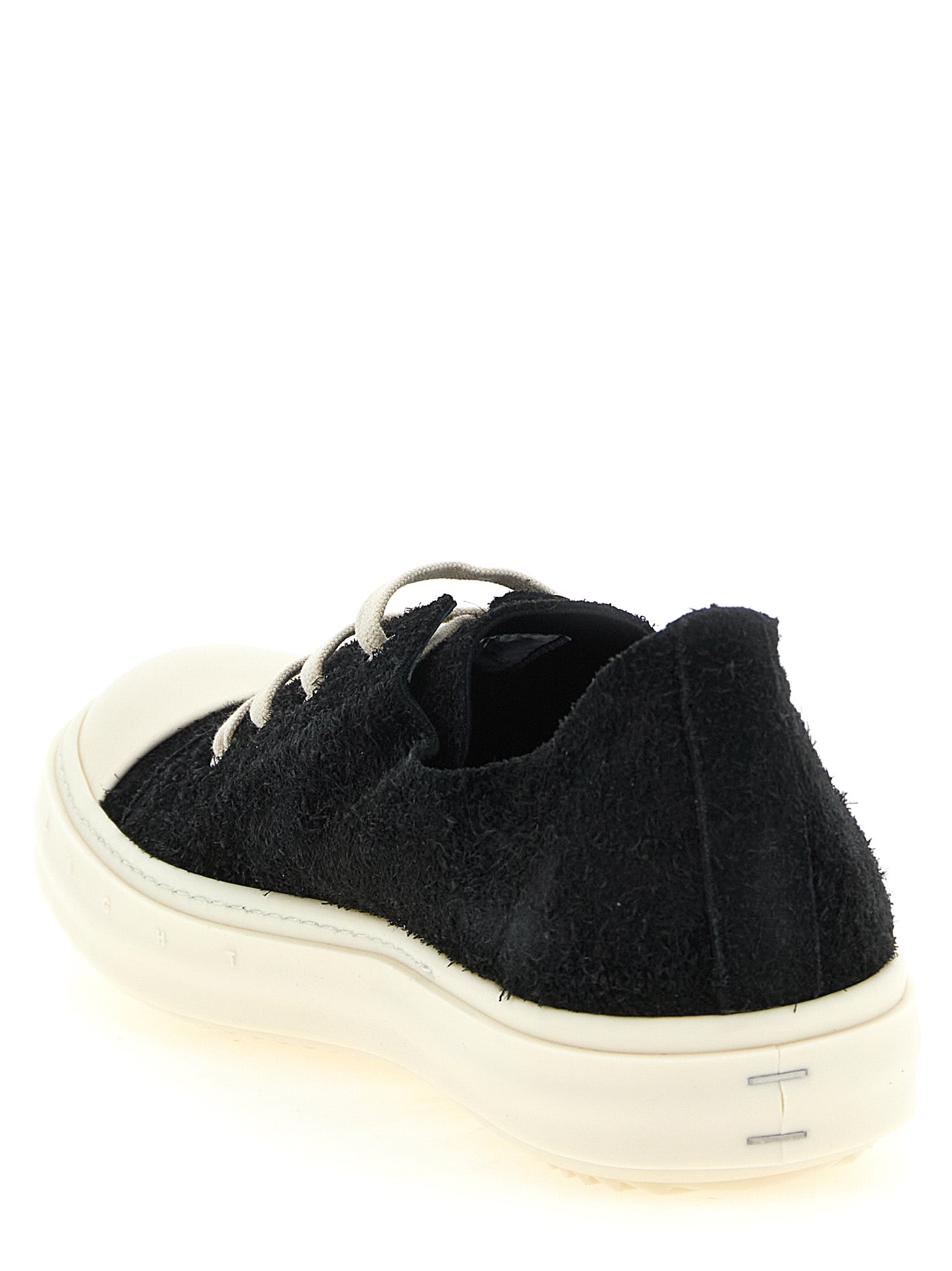 Rick Owens Black Calfskin Low Top Sneakers