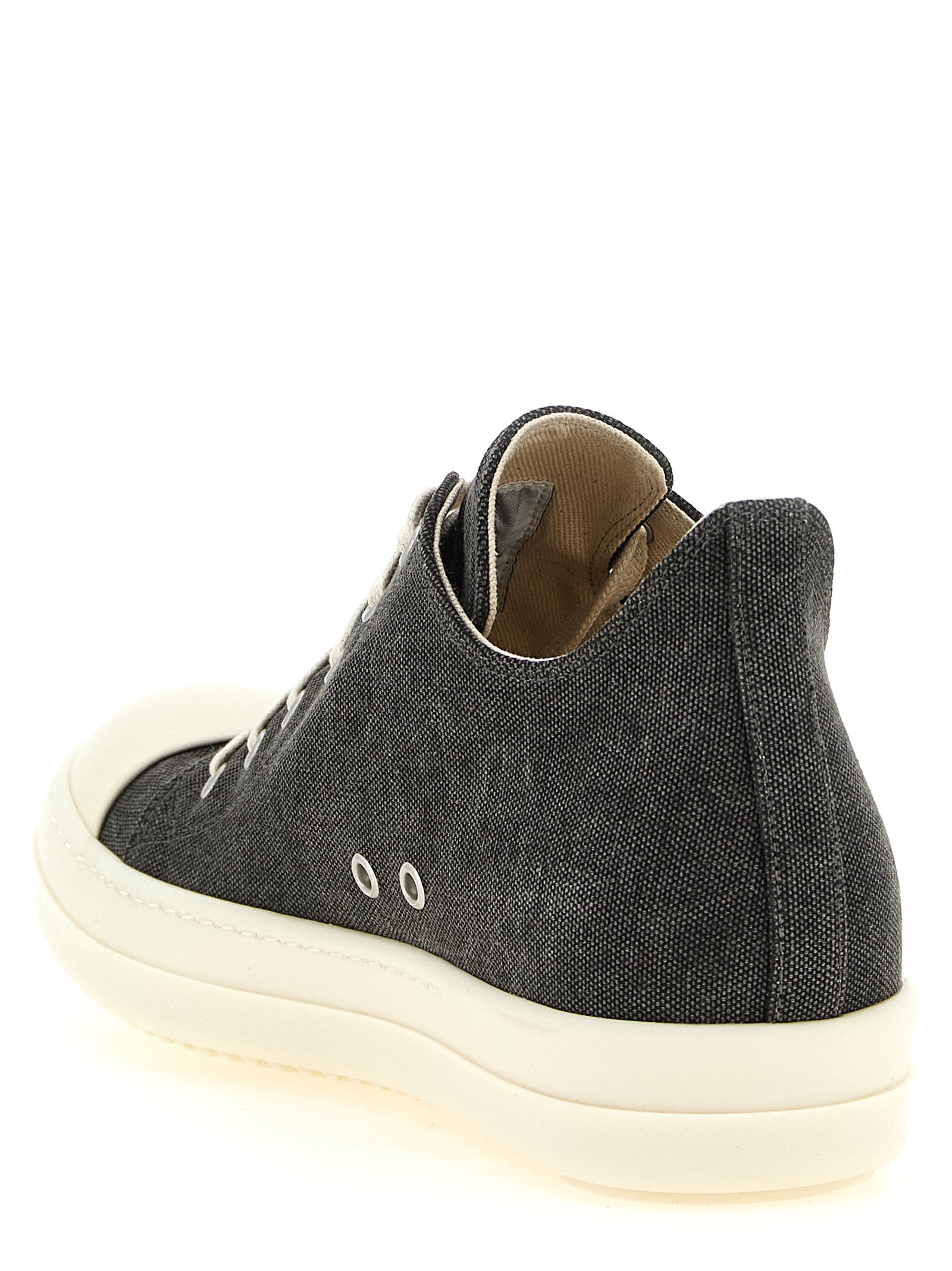 DRKSHDW Gray Cotton Low Top Sneakers