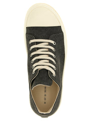 DRKSHDW Gray Cotton Low Top Sneakers