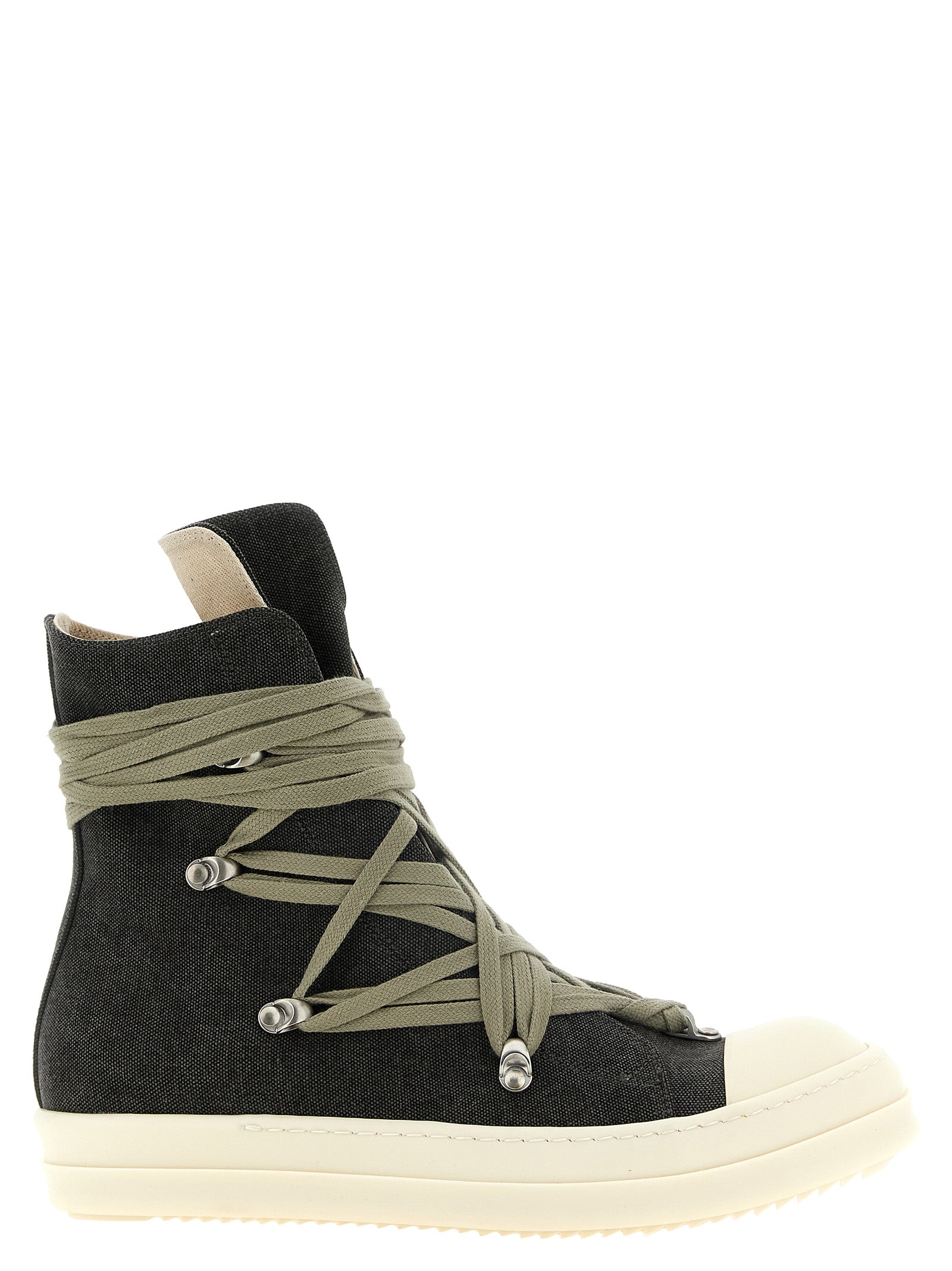 DRKSHDW Black Cotton High Top Sneakers