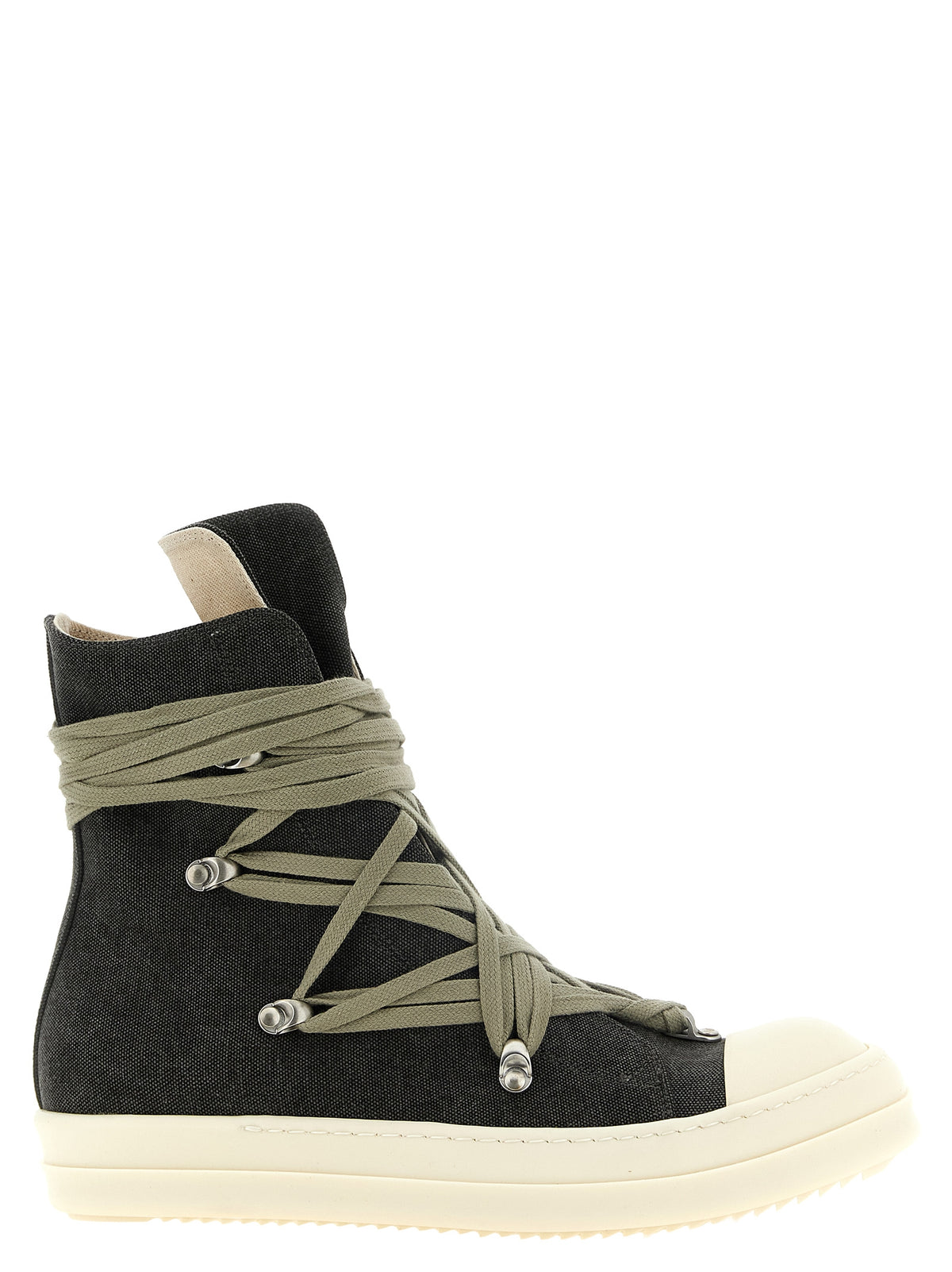 DRKSHDW Black Cotton High Top Sneakers