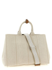 Prada Beige Cotton Tote Bag