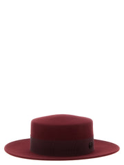 Maison Michel Bordeaux Wool Hat