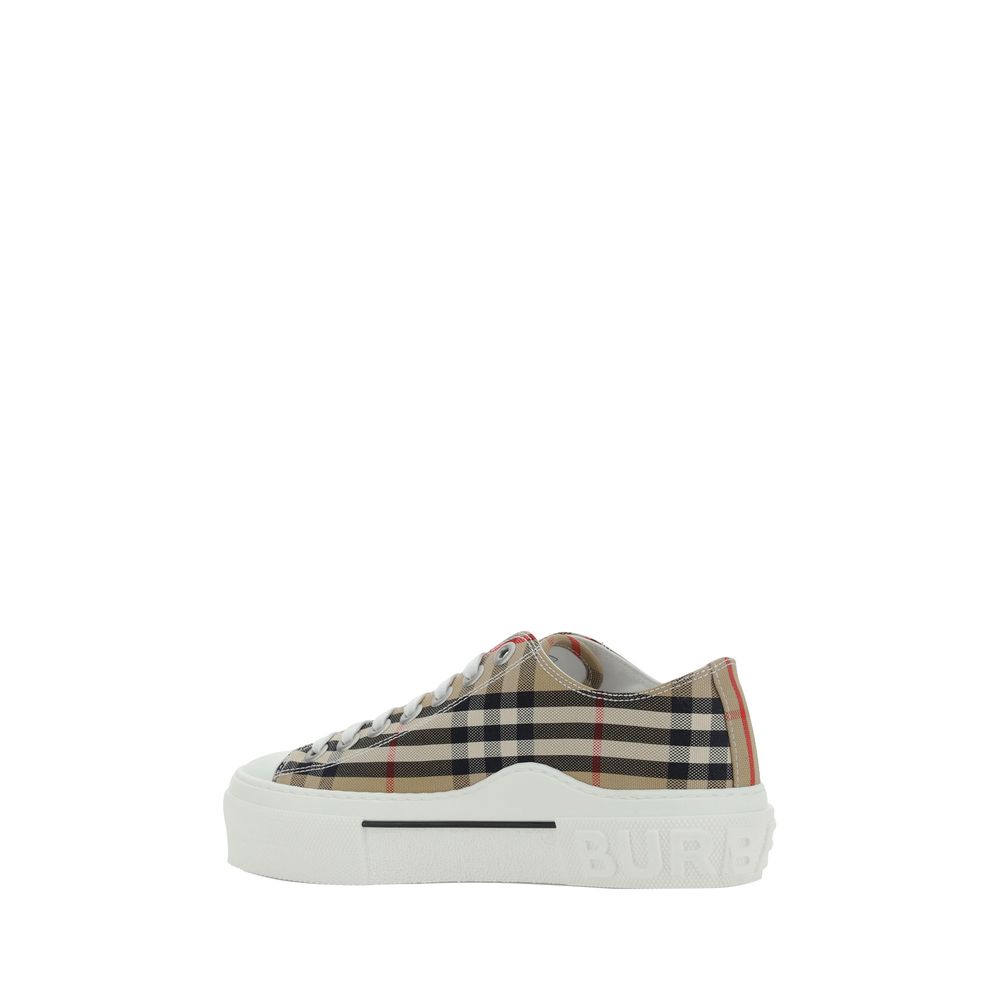 Burberry Brown Synthetic Low Top Sneakers