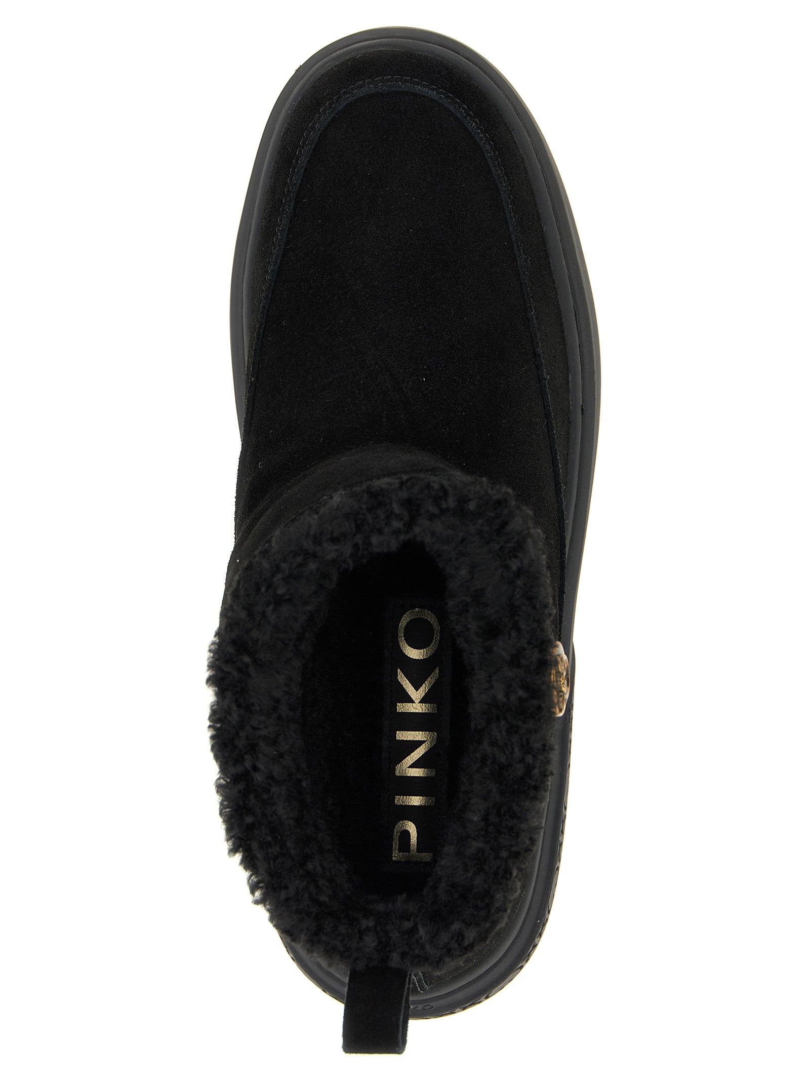 PINKO Black Polyester Ankle Boots