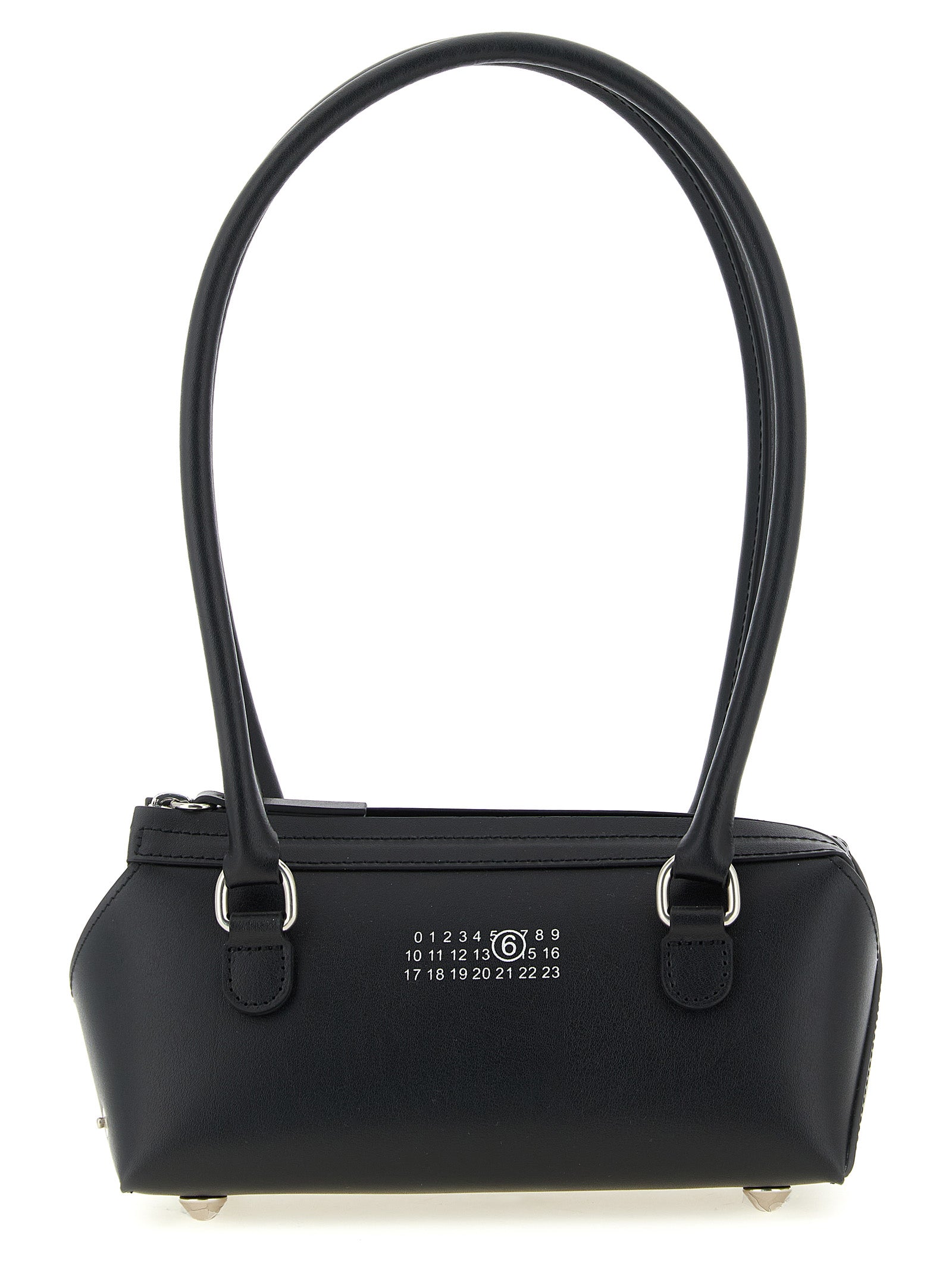 MM6 Maison Margiela Black Cowhide Shoulder Bag