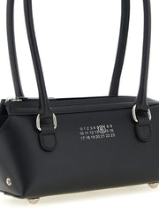 MM6 Maison Margiela Black Cowhide Shoulder Bag