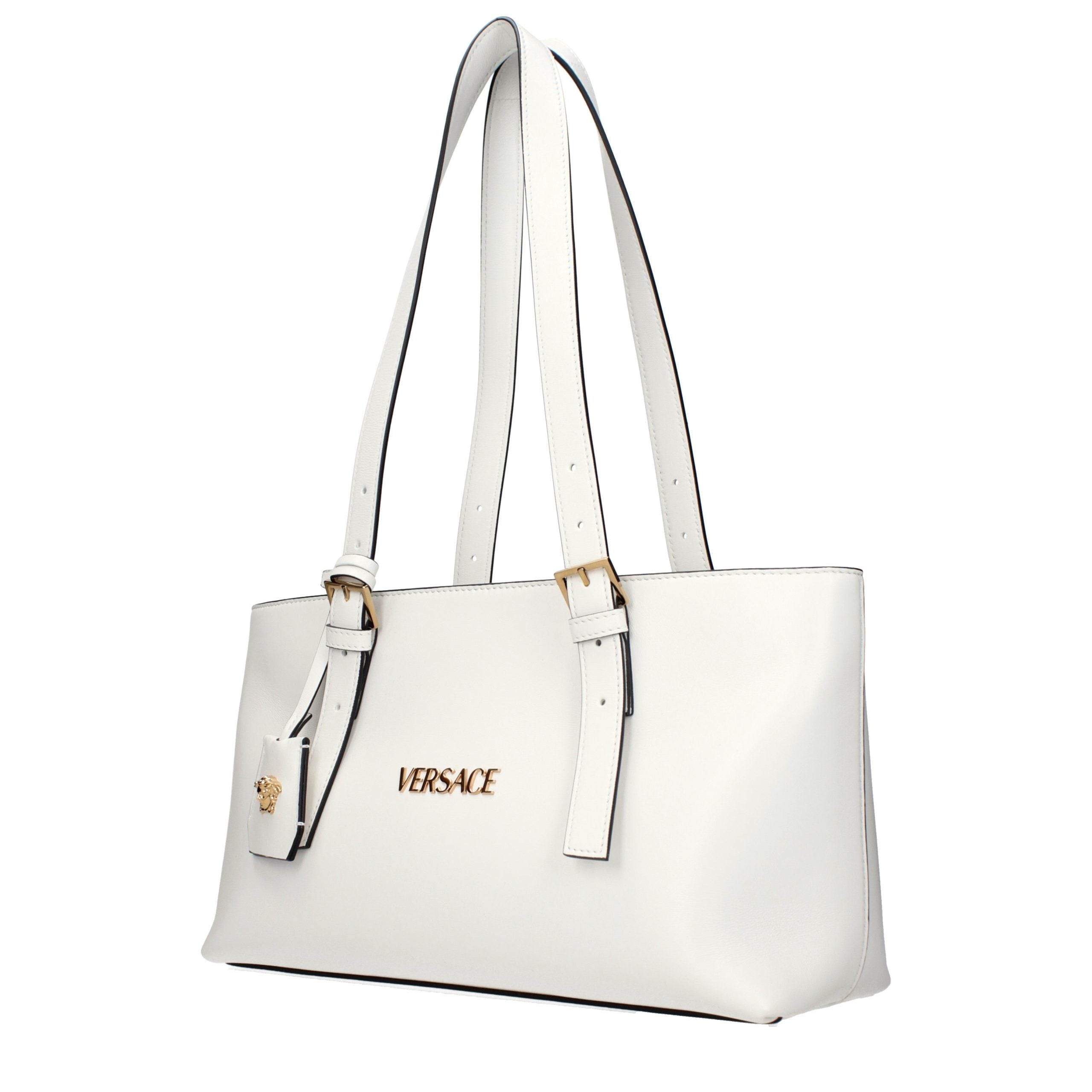 Versace White Leather Shoulder Bag