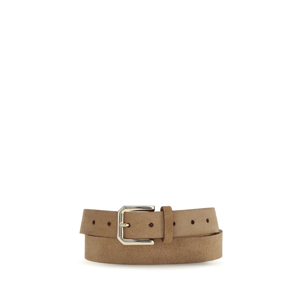 Brunello Cucinelli Beige Calf Leather Bos Taurus Regular Belt