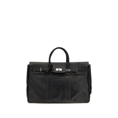 Brunello Cucinelli Black Calf Leather Bos Taurus Luggage And Travel