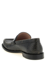 Loewe Black Calfskin Slip-On Loafers