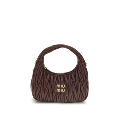 Miu Miu Bordeaux Calf Leather Bos Taurus Shoulder Bag