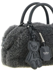 Max Mara Gray Virgin Wool Handbag