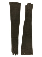 Max Mara Brown Lamb Leather Gloves