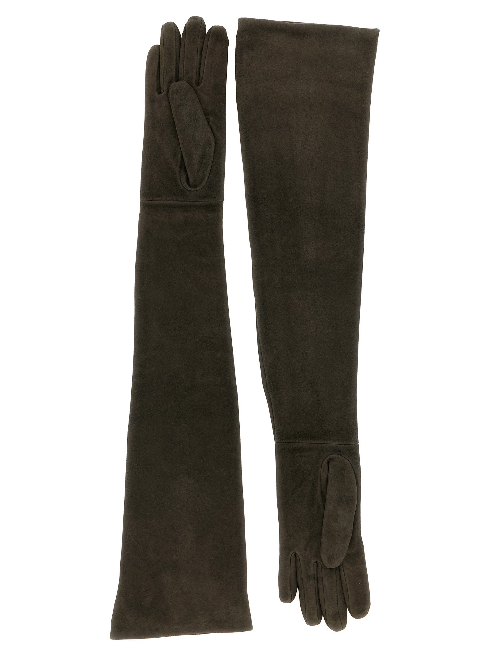 Max Mara Brown Lamb Leather Gloves