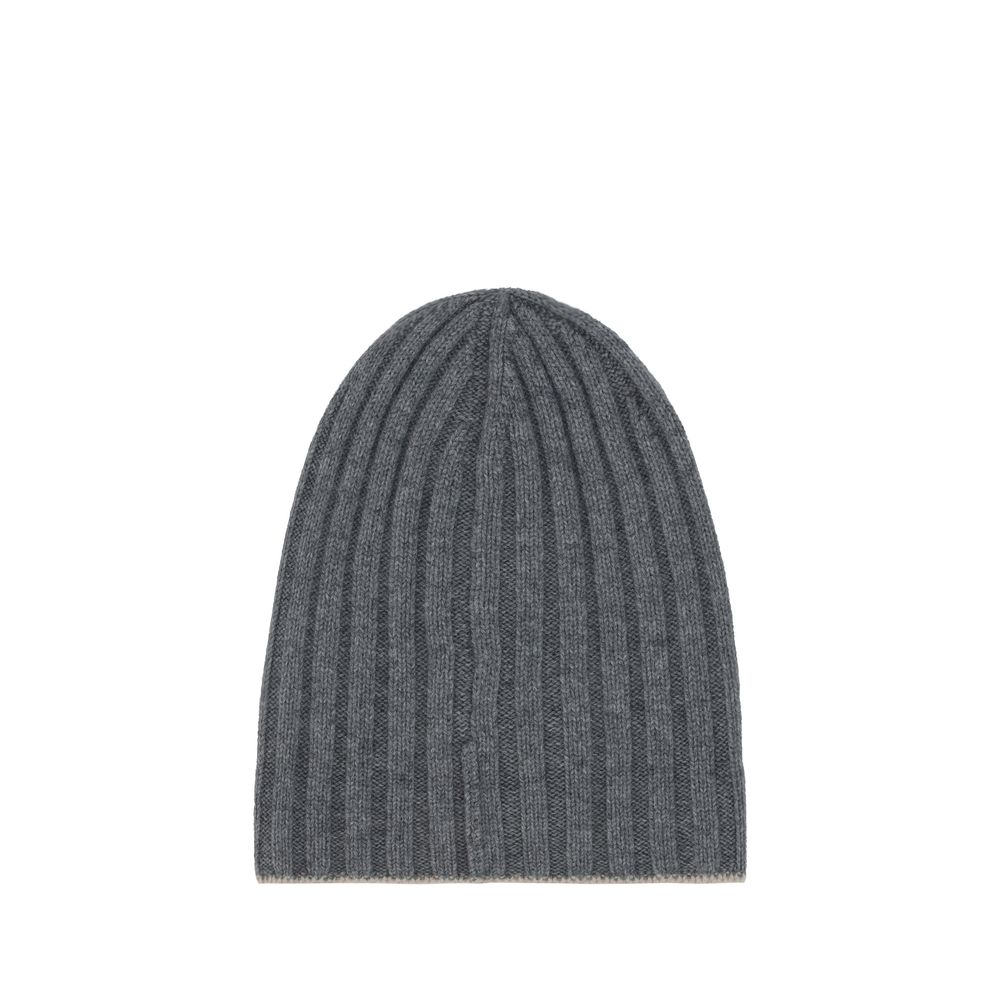 Brunello Cucinelli Gray Cashmere Beanie