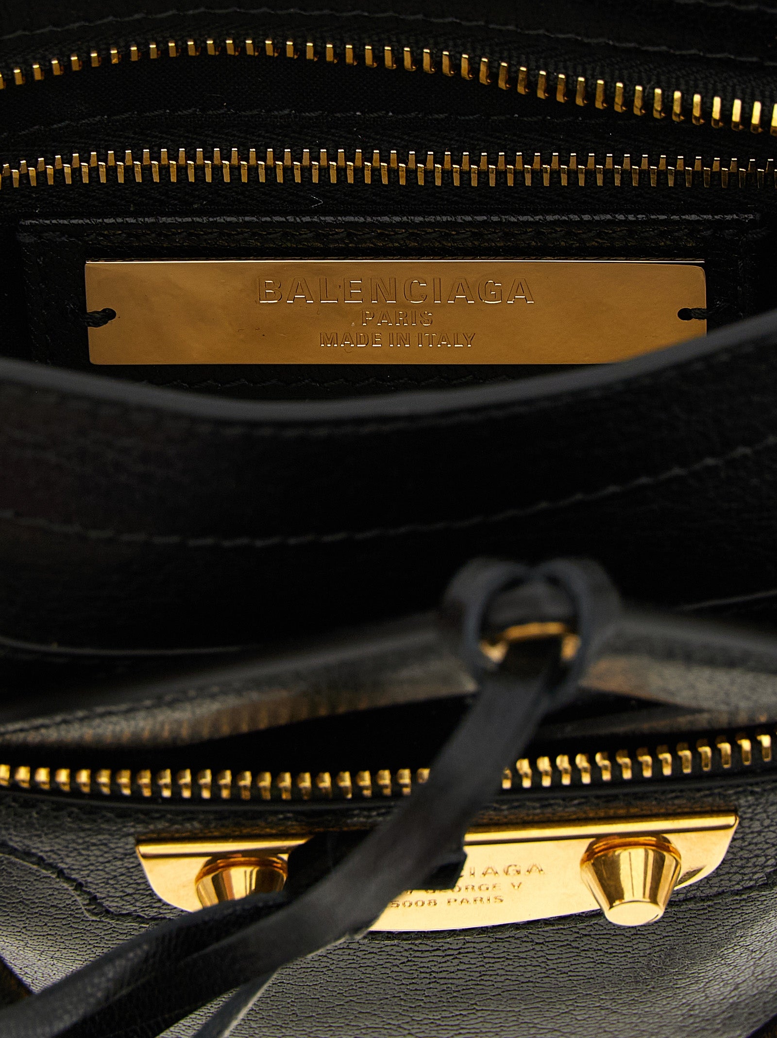 Balenciaga Black Goatskin Handbag