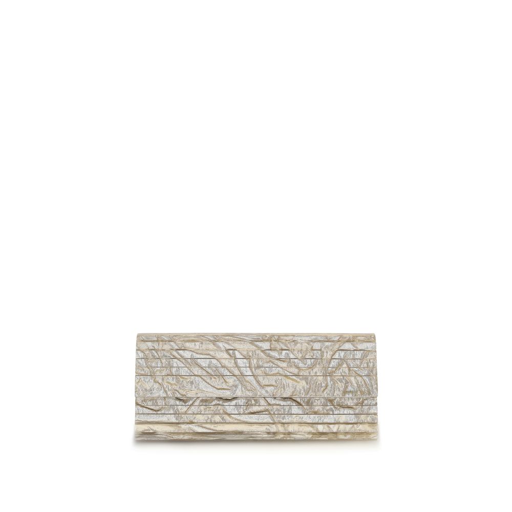 Jimmy Choo Gold Plexiglass Shoulder Bag