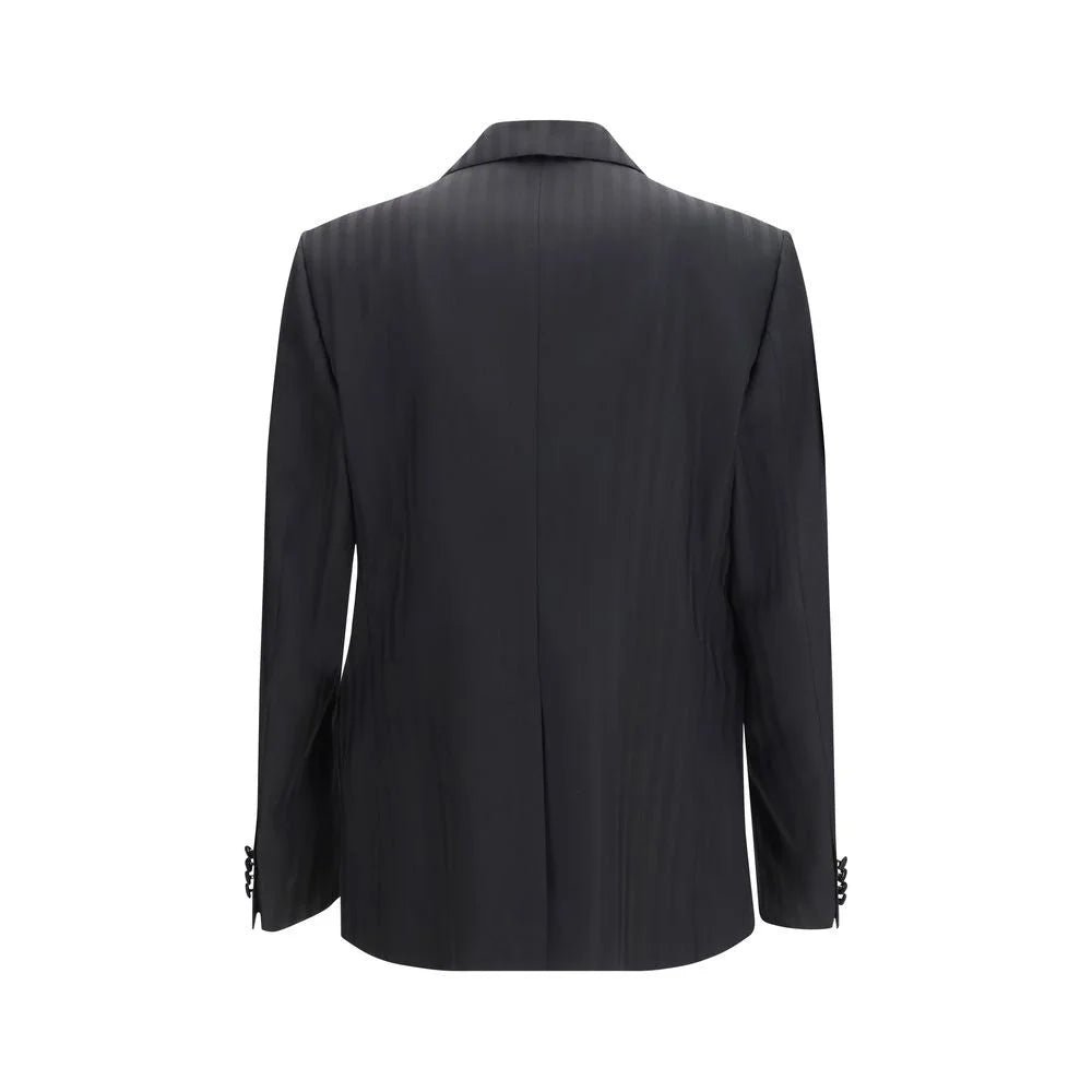 Dolce & Gabbana Black Fleece Wool Blazer - IT46 | S