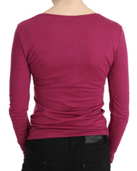 Pink Exte Crystal Embellished Long Sleeve Top