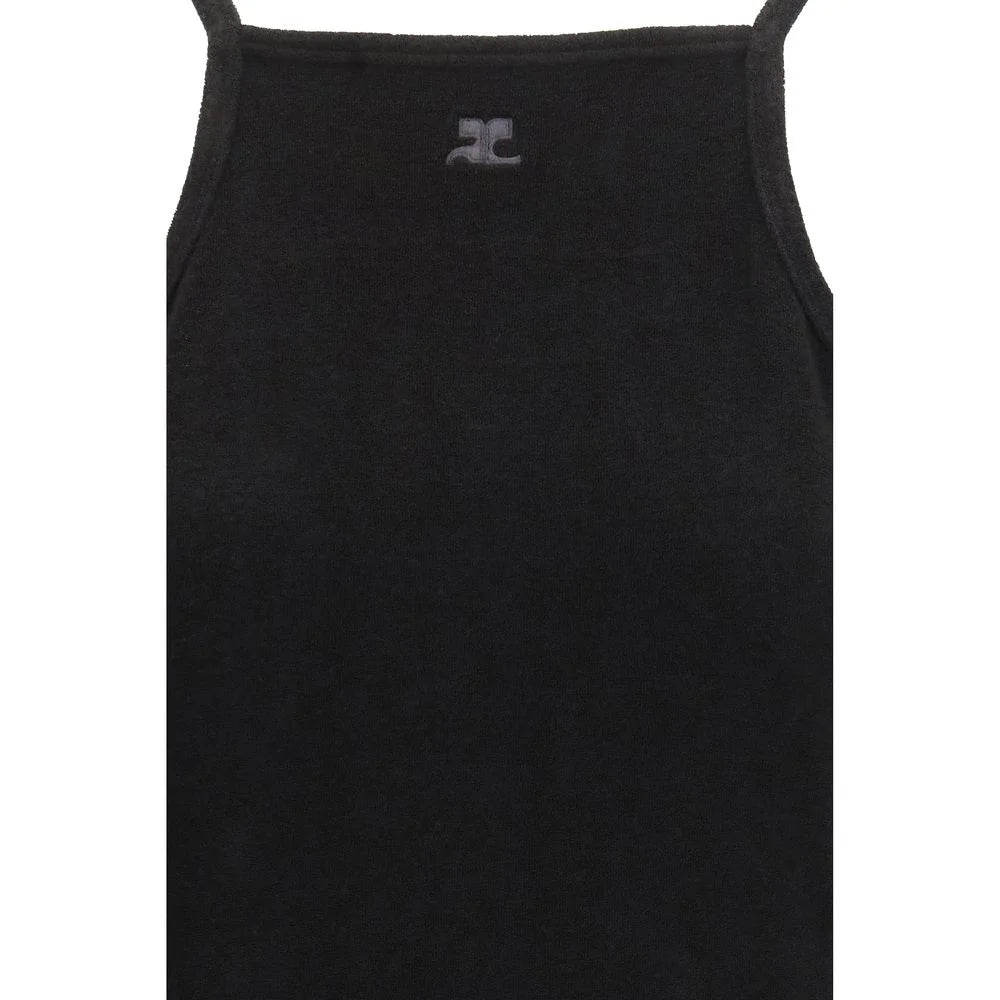 Courrèges Black Viscose Casual Dress