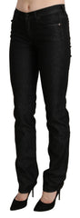Pantalon en jean skinny taille mi-haute noir Ermanno Scervino