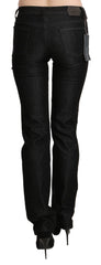 Pantalon en jean skinny taille mi-haute noir Ermanno Scervino