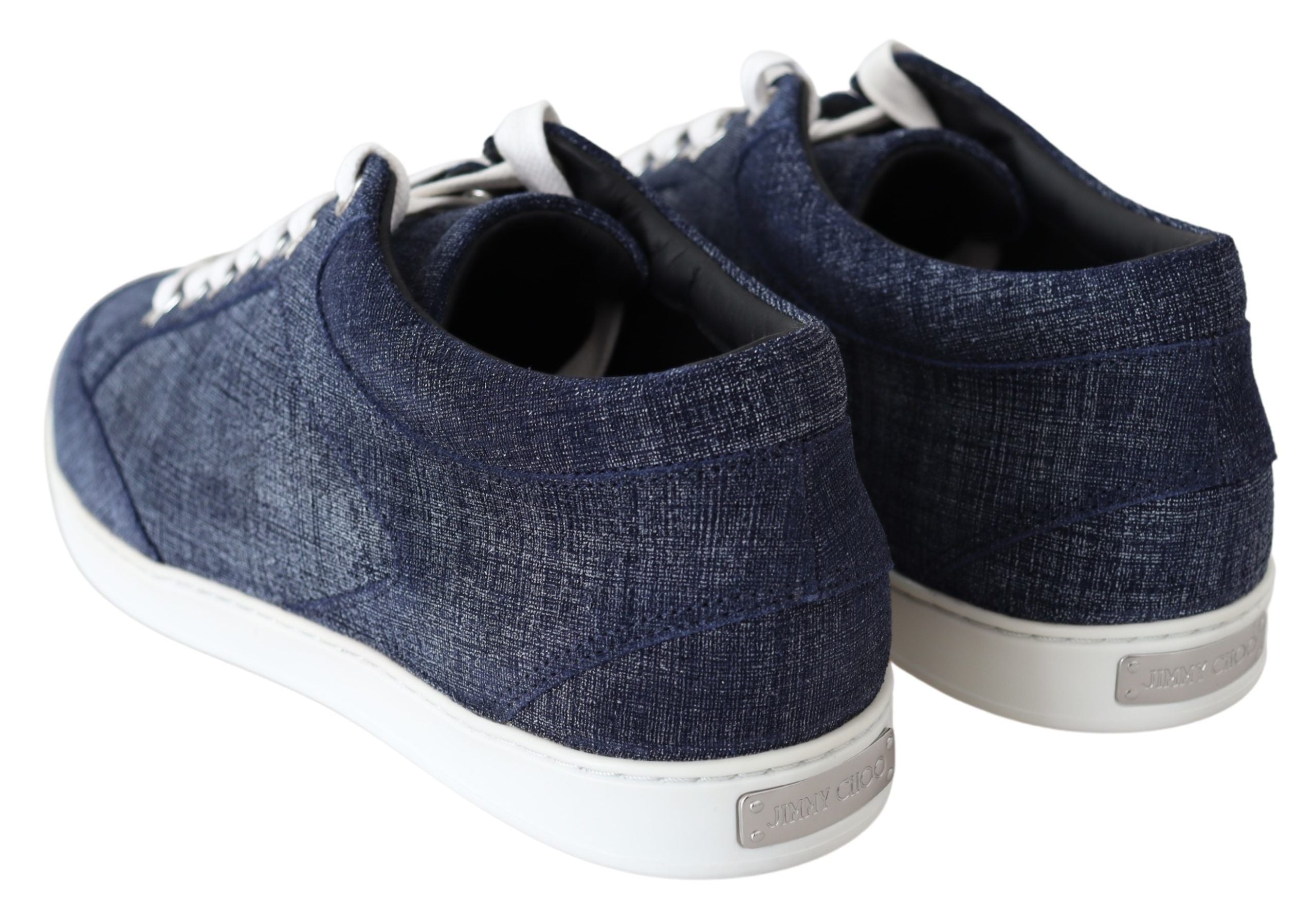 Jimmy Choo Chic Slip-On Sneaker aus blauem Denim-Wildleder
