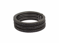 Nialaya Damenarmband aus schwarzem Zirkonia, 925er Sterlingsilber